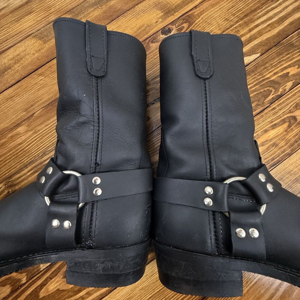 Double-H HH Black Leather Harness Boots Mens 9 | Motorcycle Riding Engineer - Picture 7 of 14